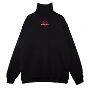 CROWN LOGO TURTLENECK SWEATSHIRT BLACK