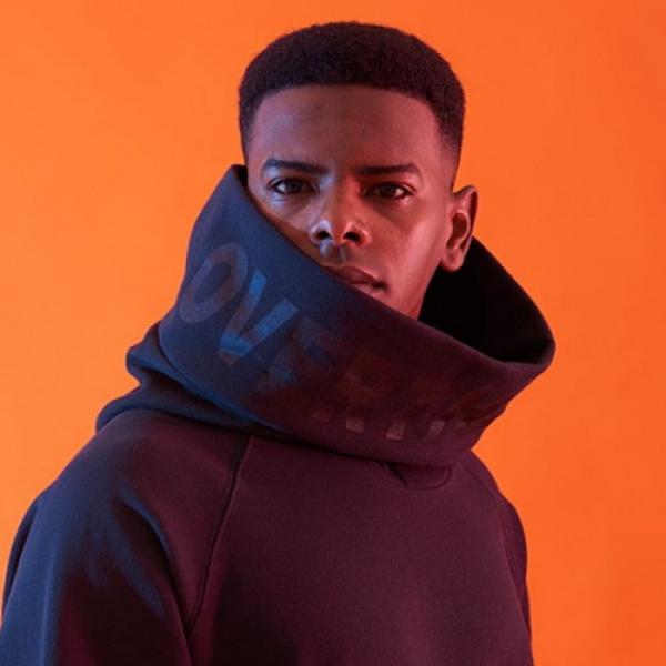 OVER THE ONE HALF NECK HOODIE (CHARCOAL)