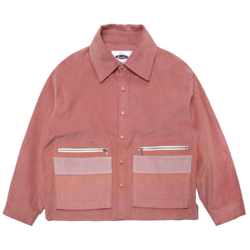 LAYERED POCKET 11S CORDUROY JACKET-PINK