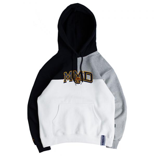 [ROMANTIC CROWN] MMD COLOR BLOCK HOODIE_WHITE