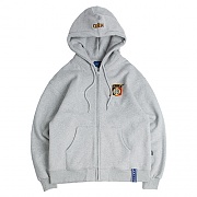 [ROMANTIC CROWN] CEREMONY TAPE HOOD ZIP UP_GREY