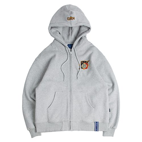 [ROMANTIC CROWN] CEREMONY TAPE HOOD ZIP UP_GREY