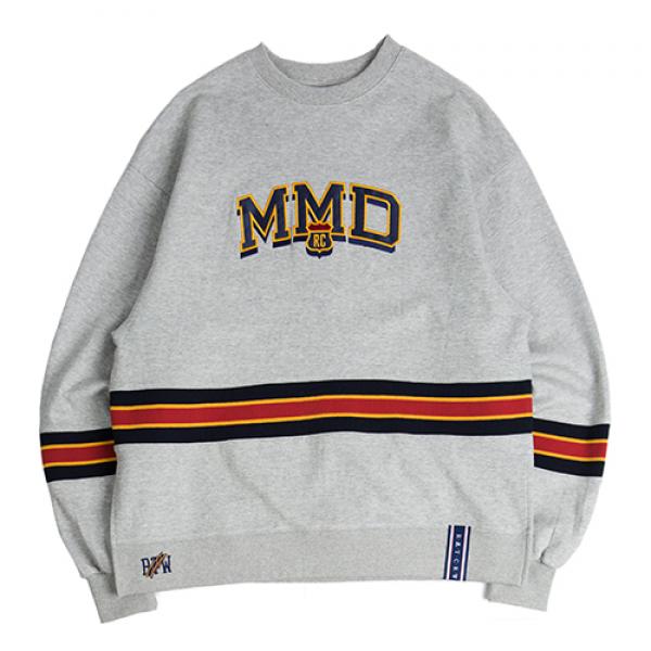 [ROMANTIC CROWN] BAND LINE CREW NECK_GREY