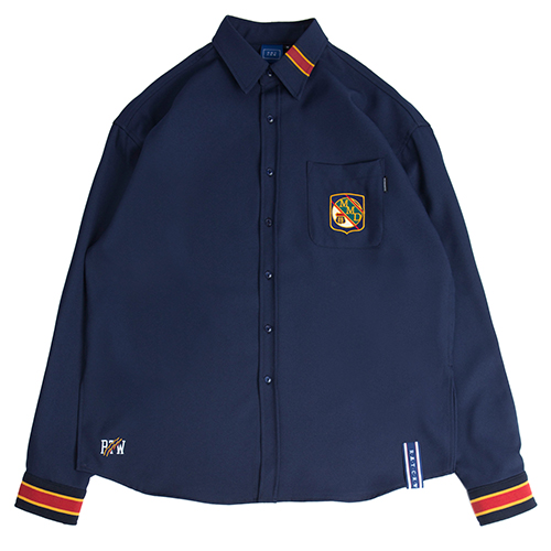 [ROMANTIC CROWN] STRIPED CUFFS SHIRT_NAVY