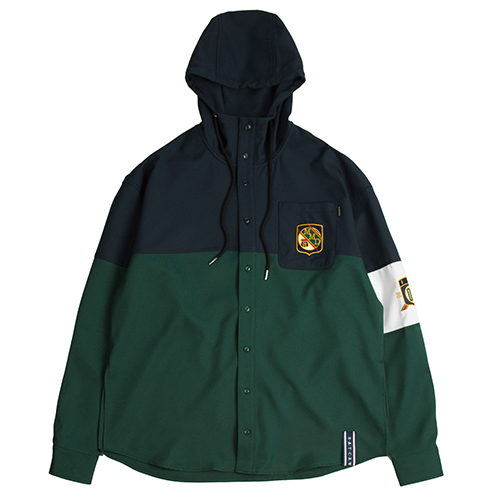 [ROMANTIC CROWN] PARTITION HOOD SHIRT_GREEN