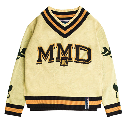 [ROMANTIC CROWN] LAUREL WREATH V NECK KNIT_BUTTER