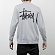 BASIC STUSSY CREW-GRY(blk)