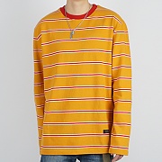3LINE STRIPE L/S TEE (MUSTARD)