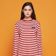 [] ANOTHER FRAME - AF LABEL STRIPE T-SHIRT (RED/WHITE)  Ƽ Ƽ