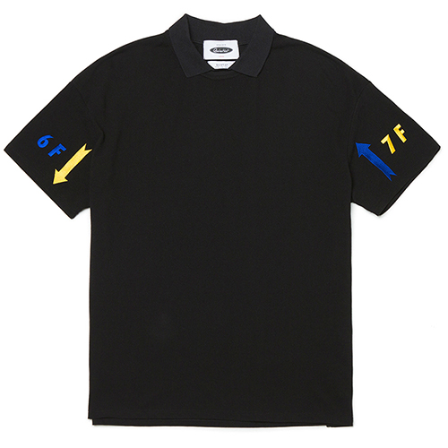 Floor Pique Collar 1/2 Jersey (black)