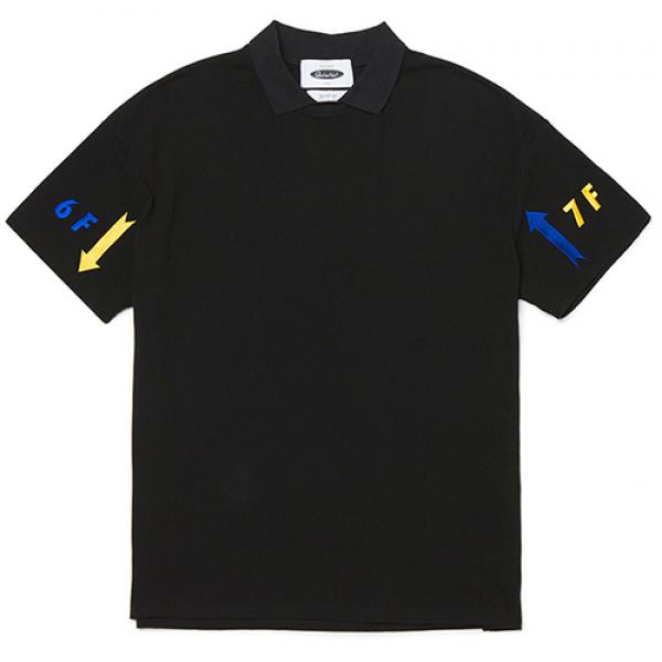 Floor Pique Collar 1/2 Jersey (black)