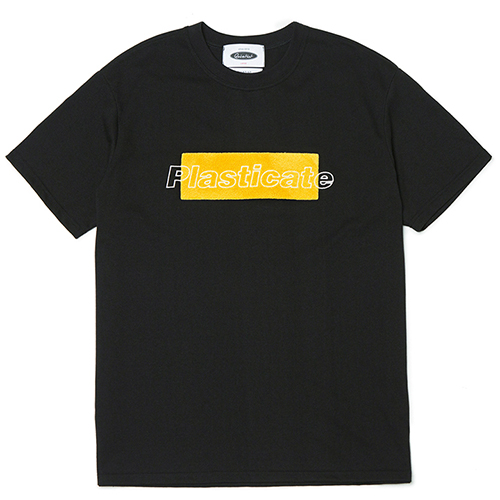 PLASTICATE Box Logo 1/2 T-Shirts (black)