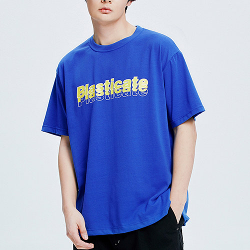 PLASTICATE Multi Logo 1/2 T-Shirts (blue)