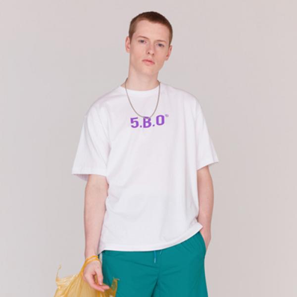 5.B.O SIGNATURE T-SHIRTS -WHITE