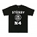 STUSSY NO.4 TEE-BLK