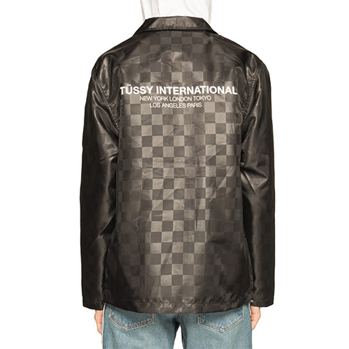 TONAL CHECK JACKET-BLACK