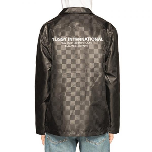 TONAL CHECK JACKET-BLACK