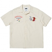 Hitch-hiker Open-collar Shirts  (ivory)