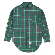 STIGMA GUADALUPE OVERSIZED CHECK SHIRTS GREEN