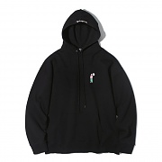 (HD07) SOMETHING HOODIE BLACK