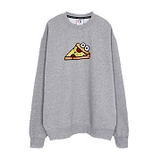 [191]PIZZA CHARACTER SWEATSHIRTS(GRAY)