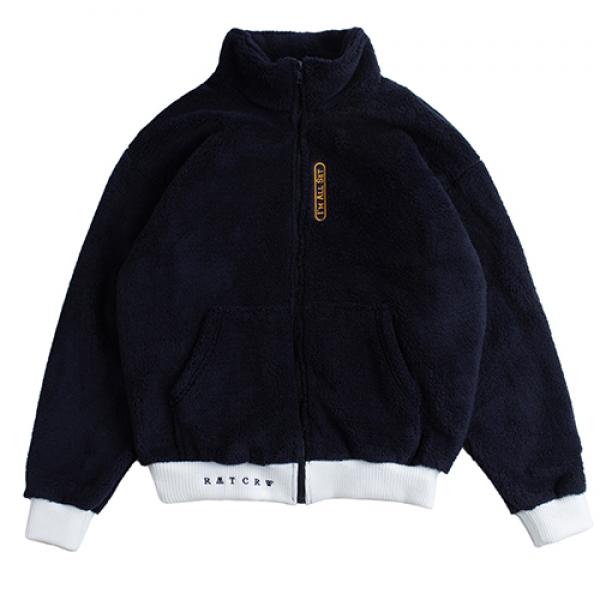 [ROMANTIC CROWN] Yeti Zip Up Jacket_navy