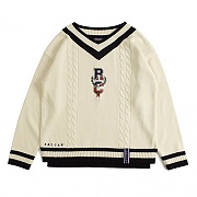 [ROMANTIC CROWN] RC V Neck Knit_oatmeal