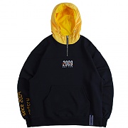 [ROMANTIC CROWN] ALL SET Half Zip Up Hoodie_navy