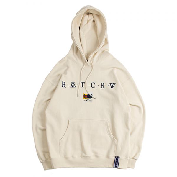 [ROMANTIC CROWN] RMTCRW Flag Hoodie_oatmeal