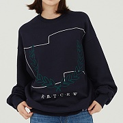 [ROMANTIC CROWN] Laurel Crown Sweatshirt_navy