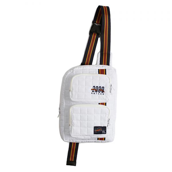 [ROMANTIC CROWN] Padded Sling Bag_white