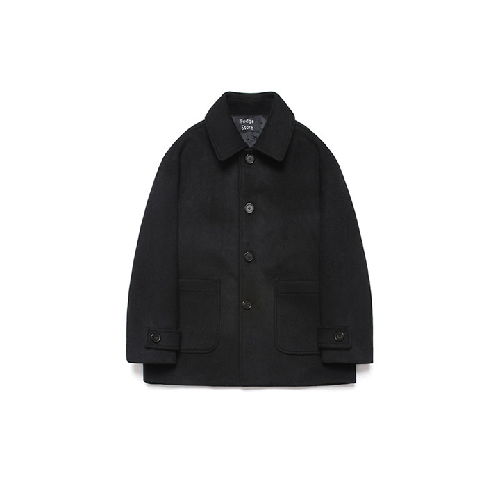 Wool Over Half Coat_Black