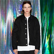 UNISEX OUTPOCKET OVER TRUCKER_BLACK