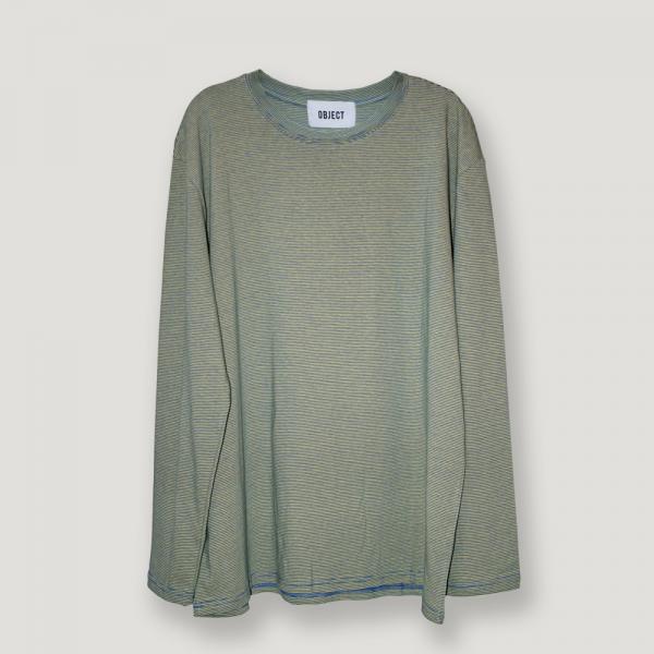 OVERSIZED STRIPE LONG SLEEVE_YELLOW/GREEN