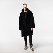 BLACK  FUR LONG COAT