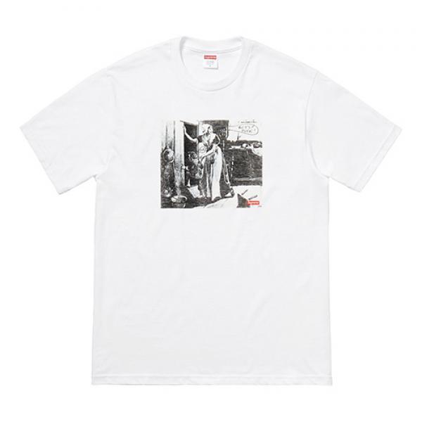 MIKE KELLEY HIDING FROM INDIANS TEE-WHITE