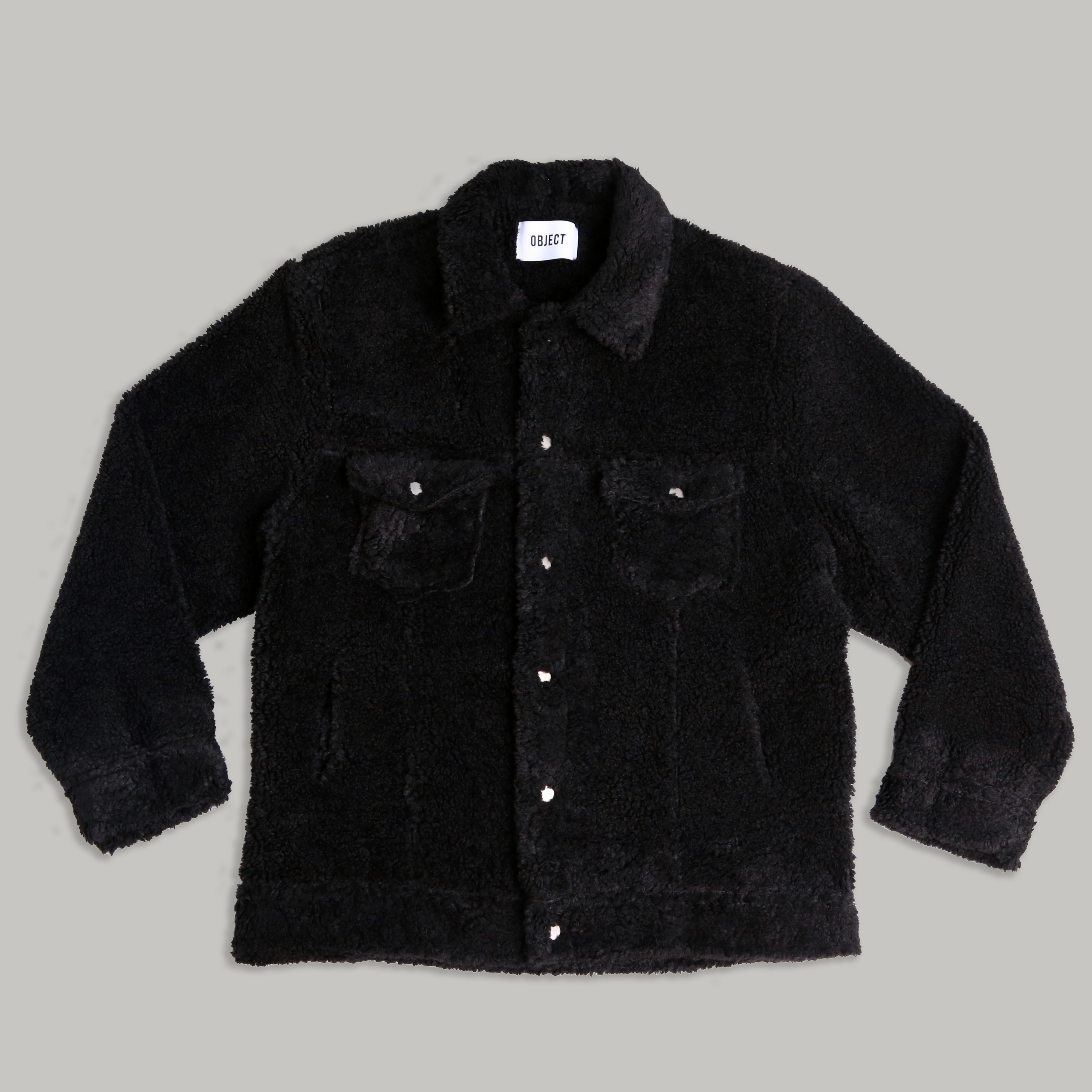 SHERPA TRUCKER JACKET_BLACK