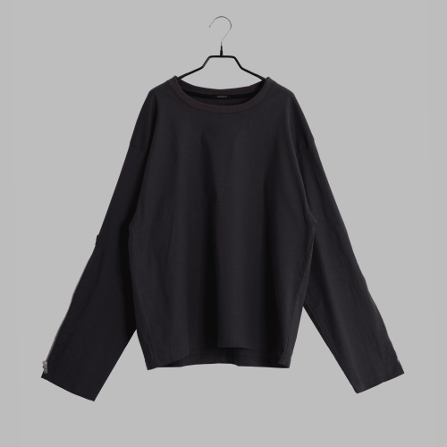 Side zip sweat shirt