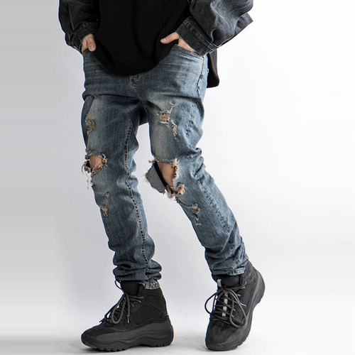 10th Anniversary Blue Destroyed Jean New Slimfit