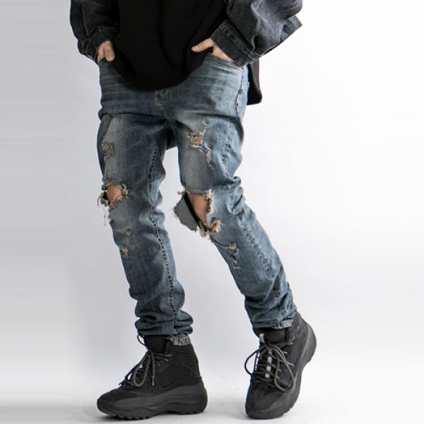 10th Anniversary Blue Destroyed Jean New Slimfit