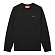CLASSIC EMBROIDERED LOGO LS TEE-BLACK