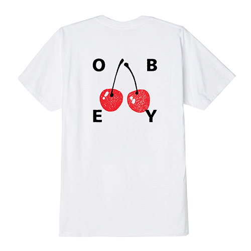 (163081895) OBEY CHERRIES 2 TEE-WHT