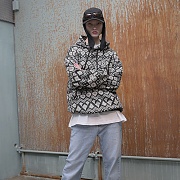 UNISEX BANDANNA PAISLEY HOODIE BLACK