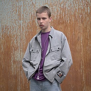 UNISEX POCKET METAL JACKET GRAY