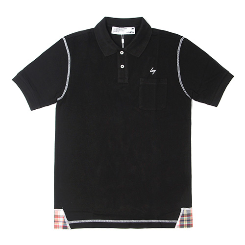 LIFUL POCKET POLO TEE-BLK
