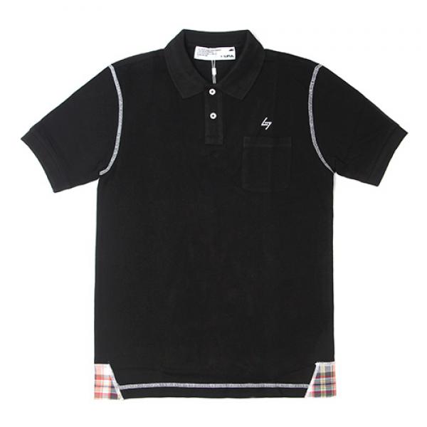 LIFUL POCKET POLO TEE-BLK