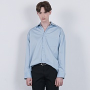 SKY BLUE Wide Shape Long Shirts