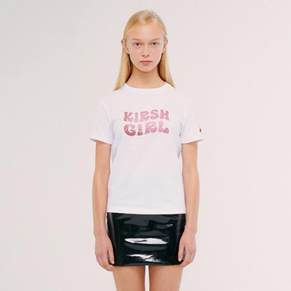 KIRSH GIRL GLITTER TEE IS [WHITE]