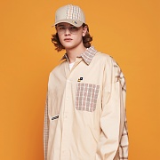 AF MIXED CHECK SHIRT (BEIGE)