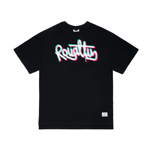 STIGMA OVERLAP OVERSIZED T-SHIRTS BLACK